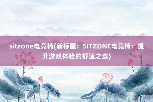 sitzone电竞椅(新标题：SITZONE电竞椅：提升游戏体验的舒适之选)