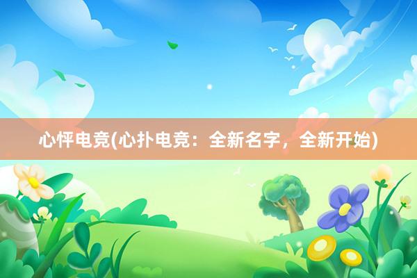 心怦电竞(心扑电竞：全新名字，全新开始)