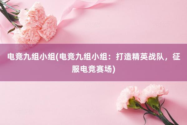 电竞九组小组(电竞九组小组：打造精英战队，征服电竞赛场)