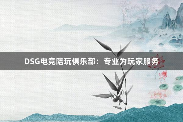 DSG电竞陪玩俱乐部：专业为玩家服务