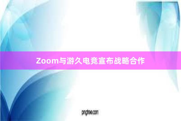 Zoom与游久电竞宣布战略合作