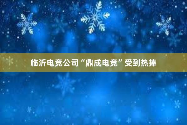 临沂电竞公司“鼎成电竞”受到热捧