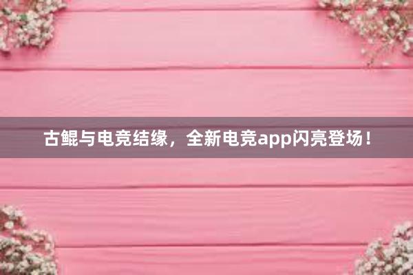 古鲲与电竞结缘，全新电竞app闪亮登场！